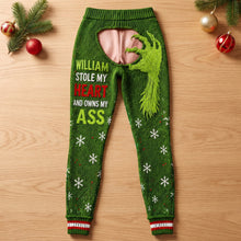 Load image into Gallery viewer, “William Stole My Heart and Owns My Ass” - Funny Christmas Leggings, Personalized Gift for Women