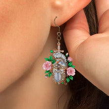 Load image into Gallery viewer, "Embrace Your Inner Warrior: Knight Helmet Aesthetic Earrings - Personalized Gift for Strong Women" Earrings PopCulturePrints