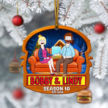 Load image into Gallery viewer, Griddle Love: Celebrate Your Love Story - Personalized Christmas Ornament for Couples Ornament PopCulturePrints