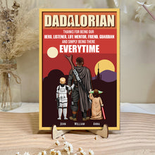 Load image into Gallery viewer, Personalized Dadalorian Wood Sign - Unique Gifts for Father's Day Wood Sign PopCulturePrints