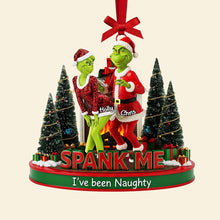 Load image into Gallery viewer, Spank Me & I've Been Naughty - Personalized Christmas Ornament for Fun-Loving Couples Ornament PopCulturePrints