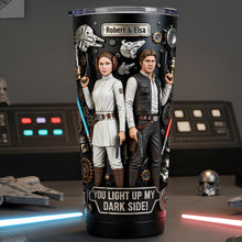 Load image into Gallery viewer, You Light Up My Dark Side - Couple Cosmic 20oz Tumbler | Personalized Gifts for Couples Tumbler Cup PopCulturePrints