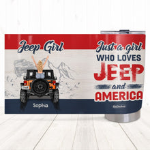 Load image into Gallery viewer, Personalized Jeep Girls Tumbler - Custom Name Travel Mug Tumbler Cup PopCulturePrints
