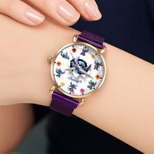 Load image into Gallery viewer, “Time to Celebrate Every Moment!” – Blue Alien Mesh Strap Quartz Watch – Personalized Gifts for Cartoon Lovers Quartz Watch PopCulturePrints