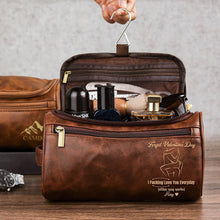 Load image into Gallery viewer, “I Love You Every Day” - Naughty Couple Leather Toiletry Bag - Personalized Gift for Couples Toiletry Bag PopCulturePrints