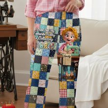Load image into Gallery viewer, I Sew But My Favourite Hobby Is Collecting Fabric - Personalized Sewing Girl Pajama Pants Pajama Pant PopCulturePrints