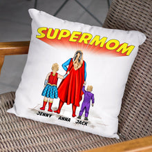Load image into Gallery viewer, Supermom Family Personalized Pillow - Custom Gift for Loved Ones Pillow PopCulturePrints