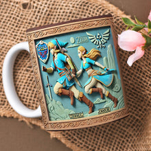 Load image into Gallery viewer, Customized Game Lovers Mug: Adventurer & Princess Coffee Mug PopCulturePrints