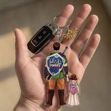 Load image into Gallery viewer, Epic Adventure Dad Keychain - Personalize for Your Father's Joy Keychains PopCulturePrints
