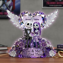 Load image into Gallery viewer, You & Me, We Got This - Personalized Skeleton Couple Acrylic Light Box Light Box PopCulturePrints