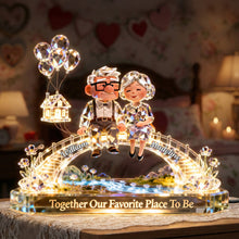 Load image into Gallery viewer, Together Our Favorite Place To Be - Personalized Loving Couple Light Box Gift Light Box PopCulturePrints
