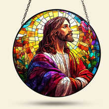 Load image into Gallery viewer, Personalized Stained Glass Art for Jesus Lovers - Easter Day Gift Ornament PopCulturePrints