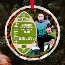 Load image into Gallery viewer, Personalized Football Player Christmas Ornament Ornament PopCulturePrints