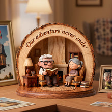 Load image into Gallery viewer, Our Adventure Never Ends - Personalized Old Couple Plaque - Meaningful Gift for Couples Shaped Plaques PopCulturePrints