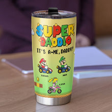 Load image into Gallery viewer, Super Daddo Personalized Tumbler for Father's Day Tumbler Cup PopCulturePrints