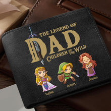 Load image into Gallery viewer, Personalized Legend of Dad PU Leather Wallet - Customizable Print Leather Wallet PopCulturePrints
