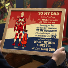 Load image into Gallery viewer, Hero Dad Personalized Canvas Print Poster & Canvas PopCulturePrints