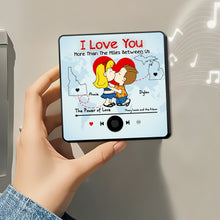 Load image into Gallery viewer, Personalized Long Distance Couple Magnet - 'Power of Love' Design Fridge Magnet PopCulturePrints