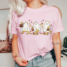Load image into Gallery viewer, Halloween Ghosts Dancing Shirt - Cute Halloween Gifts for Horror Movie Fans Shirts PopCulturePrints