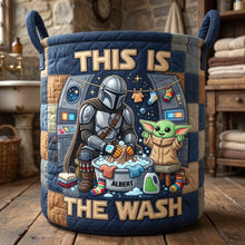 Load image into Gallery viewer, “This Is The Wash!” – Custom Quilted Laundry Basket – Perfect Gift for Star Wars Fans and Home Organizers