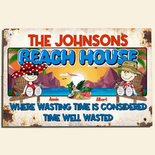 Load image into Gallery viewer, Personalized Beach House Sign | Unique Valentine's Day Gifts for Couples Metal Signs PopCulturePrints