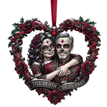 Load image into Gallery viewer, Till Death Do Us Part - Skull Love Couple Christmas Ornament | Personalized Gift for Couples