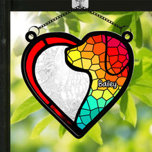 Load image into Gallery viewer, Personalized Dog Lovers Suncatcher Ornament - Heart Design Ornament PopCulturePrints