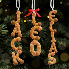 Load image into Gallery viewer, "Sweeten Your Holidays with Personalized Joy" - Gingerbread Ornament - Custom Christmas Gift for Family, Friends, Kids, Colleagues Ornament PopCulturePrints