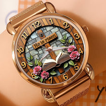 Load image into Gallery viewer, “Blessings from Above” - Personalized Jesus Blessing Mesh Strap Quartz Watch - Perfect Gift for Jesus Lovers, Faithful Friends & Family Quartz Watch PopCulturePrints