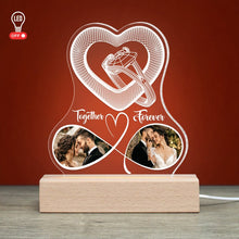 Load image into Gallery viewer, Customizable 3D LED Heart Light - Together Forever Couples Gift Led Night Light PopCulturePrints