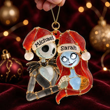 Load image into Gallery viewer, “Love is Forever” - Unique Sea Glass Effect Christmas Ornament - Personalized Gift for Couples, Friends & Family