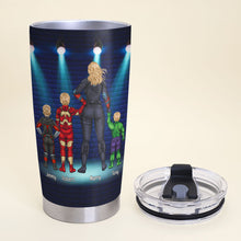Load image into Gallery viewer, Personalized Super Mom and Kids Tumbler Tumbler Cup PopCulturePrints