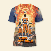 Load image into Gallery viewer, Custom Super Saiyan Dad 3D Shirt - Father's Day Gift AOP Products PopCulturePrints