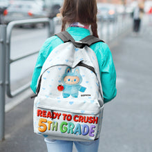 Load image into Gallery viewer, "Ready to Crush 1st Grade" - Cute Monster Backpack - Personalized Gift for Kids Backpack PopCulturePrints