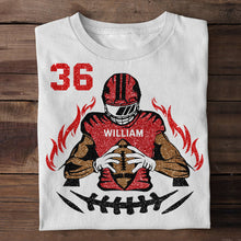 Load image into Gallery viewer, Custom Glitter Football Shirt - Personalized Gift for Football Fans Shirts PopCulturePrints