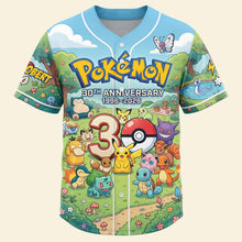 Load image into Gallery viewer, Celebrate 30 Years of Adventure with a Personalized Jersey Shirt - Perfect Custom Gift for Pokémon Fans AOP Products PopCulturePrints