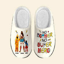 Load image into Gallery viewer, Custom Super Mom Hero Slippers - Personalized Names Shoes PopCulturePrints