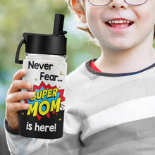 Load image into Gallery viewer, Custom Superhero Mom & Child Kid Tumbler - 12oz Kid Tumbler PopCulturePrints
