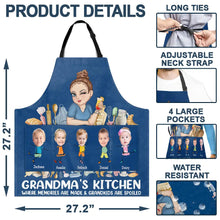 Load image into Gallery viewer, Custom Photo Grandma's Kitchen Apron - Where Memories Are Made & Grandkids Are Spoiled Gift for Food Lovers Apron PopCulturePrints