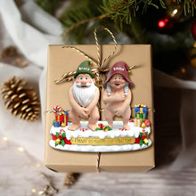 Load image into Gallery viewer, I Want to Grow Old with You - Mischievous Gnome Couple Acrylic Ornament - Personalized Gift for Couples Ornament PopCulturePrints