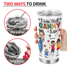 Load image into Gallery viewer, Livin' That Grandma Life - Personalized 3D Inflated Effect Tumbler - Perfect Gift for Grandma Tumbler PopCulturePrints