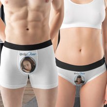 Load image into Gallery viewer, Personalized Couple's Underwear | Custom Photo Boxers & Briefs Boxer Briefs PopCulturePrints