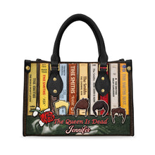 Load image into Gallery viewer, "The Queen Is Dead" - Personalized Leather Bag for Music Lovers Leather Bag PopCulturePrints