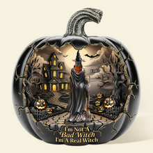 Load image into Gallery viewer, "I’m Not A Bad Witch, I’m A Real Witch" - Personalized Witch Plaque - Unique Gift for Magic Lovers Shaped Plaques PopCulturePrints