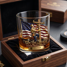 Load image into Gallery viewer, “We The People” - Keeping America Powered Whiskey Glass - Personalized Gift for Lineman Glass PopCulturePrints