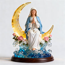 Load image into Gallery viewer, Embrace Faith Under the Moon - Personalized Acrylic Light Box - Gift for Christians Light Box PopCulturePrints