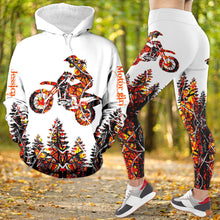 Load image into Gallery viewer, Personalized Motocross Lover's Hoodie & Leggings Set AOP Products PopCulturePrints