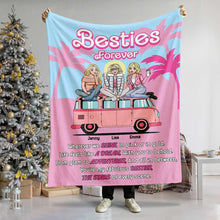 Load image into Gallery viewer, Personalized Besties Forever Blanket with Custom Names Blanket PopCulturePrints