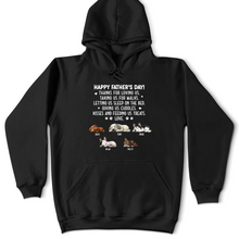 Load image into Gallery viewer, Happy Father's Day! - Personalized Sleeping Dog T-Shirt - Gift for Dad, Grandpa & Dog Lovers T-shirt PopCulturePrints