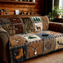 Load image into Gallery viewer, Embrace the Wild - Personalized Hunting Collage Quilted Sofa Cover Sofa Cover PopCulturePrints